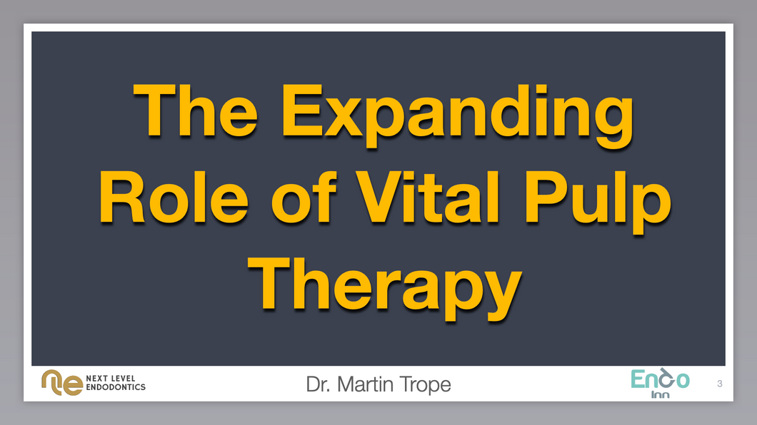 The role of vital pulp therapy